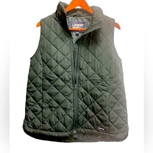 Lands' End Men’s Green Quilted Vest